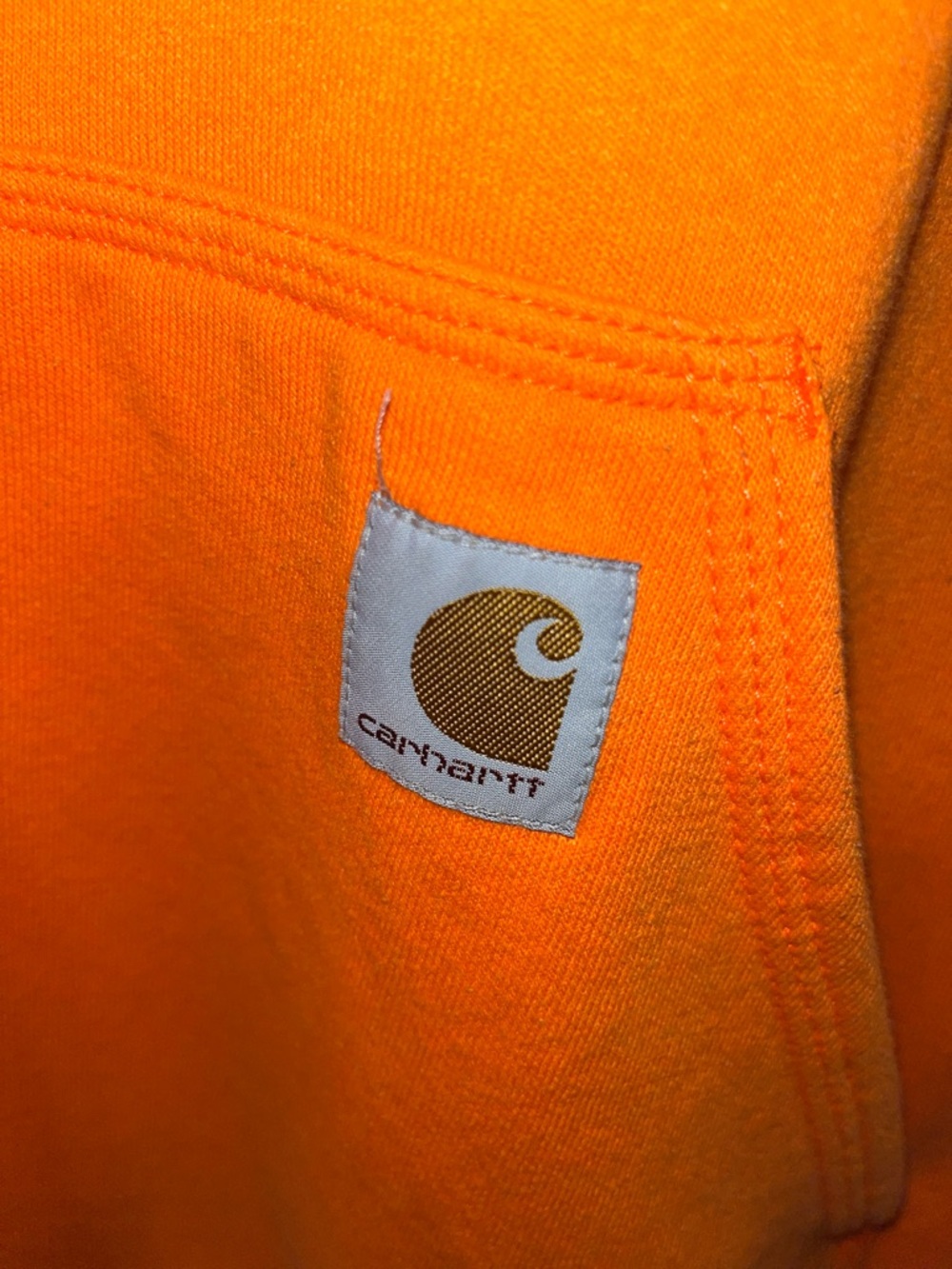 Carhartt Orange Loose Fit Honky Tonk Security Sweatshirt Hoodie Size XL - Picture 4 of 9